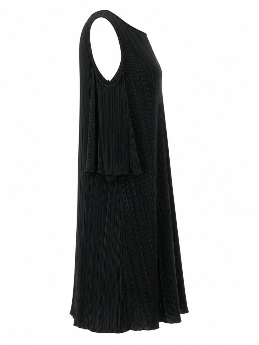 Mango Suit Women's Black Pleated Cold Shoulder Dress, XS - Picture 3 of 6